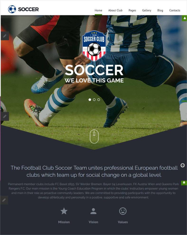 28+ Soccer Club Website Themes & Templates