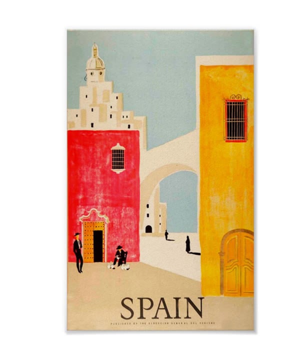 spain vintage travel ad retro poster