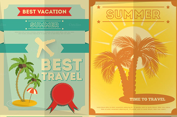 travel posters set
