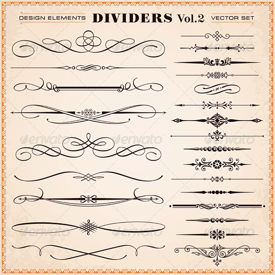 vector design elements dividers and dashes
