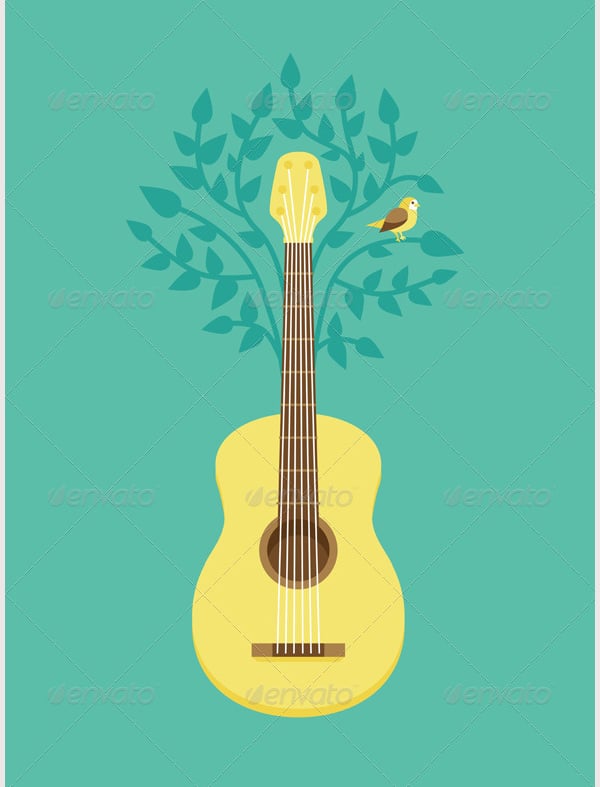 vector-music-poster-in-flat-retro-style