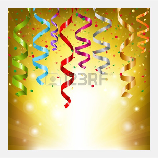 vector party streamers vector illustration