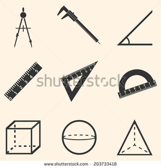 vector set of black geometry icons