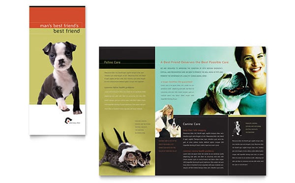 veterinary clinic brochure template