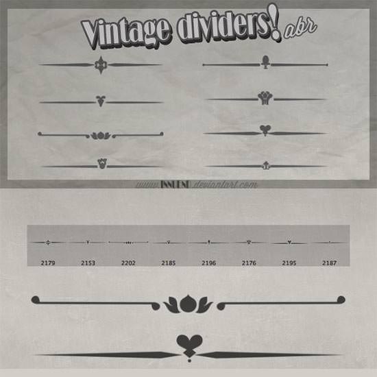 vintage dividers free brushes