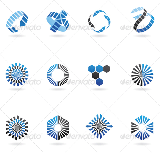 blue arrow icons