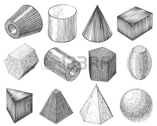 geometric shapes by hand