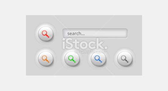 gray search bar with 3d effect