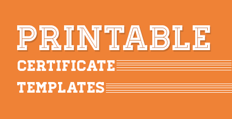 certificate template free printable