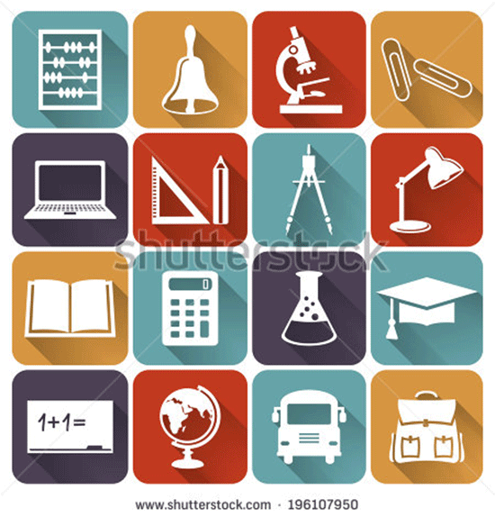 school and education icons