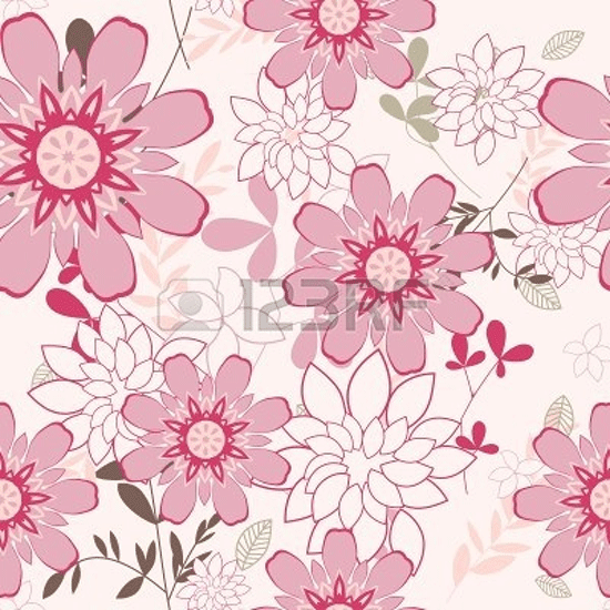 seamless vector floral background