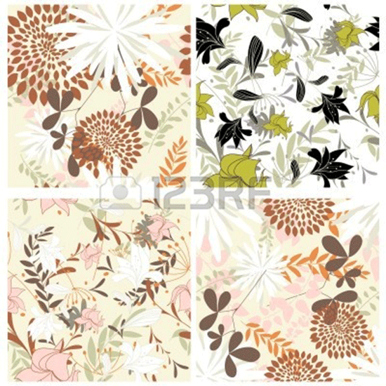 seamless vector floral backgrounds
