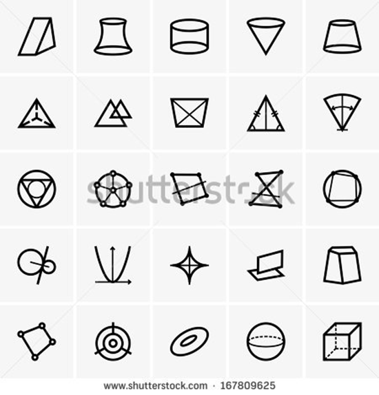 stock vector geometry icons