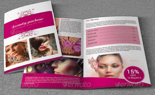 bifold beauty saloon brochure