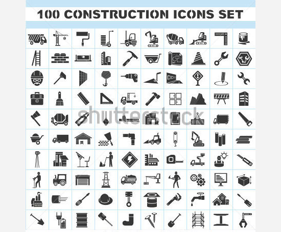 00 construction icons set