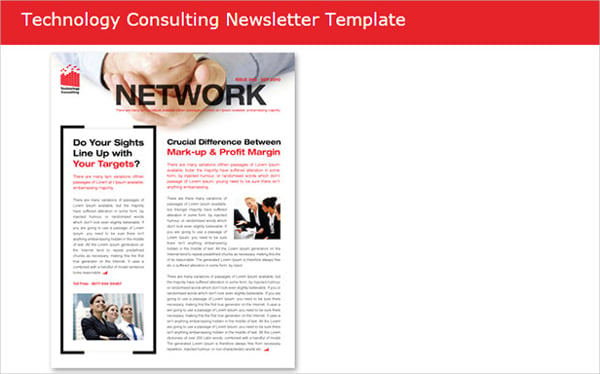 technology consulting newsletter template