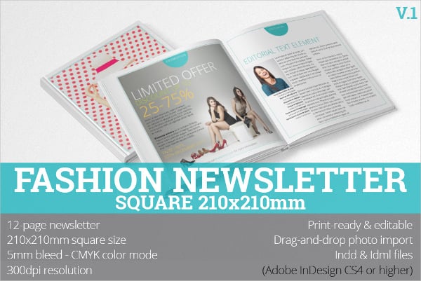 fashion print newsletter template