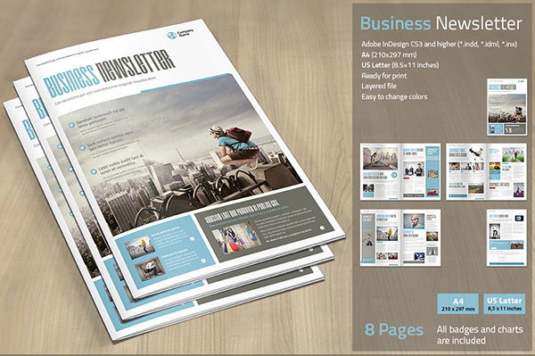 elegant corporate newsletter template