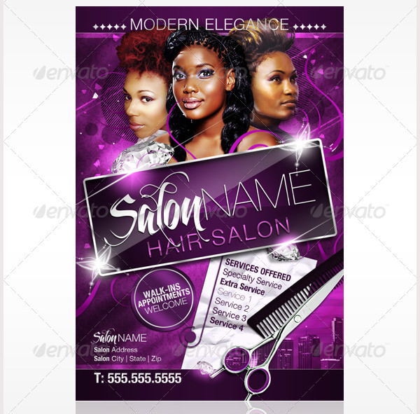 beauty salon poster design