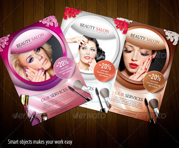 a5 beauty salon flyer