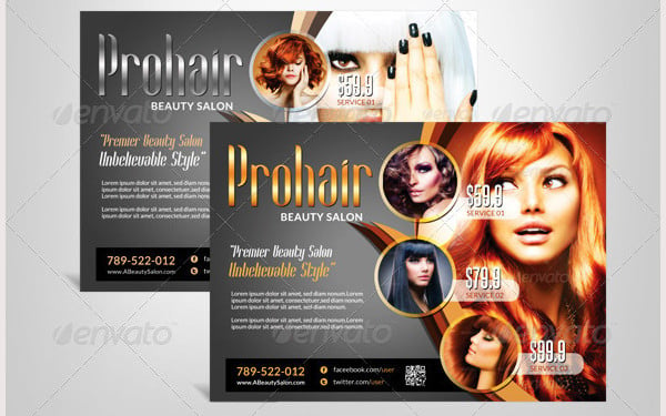 modern beauty salon – flyer template