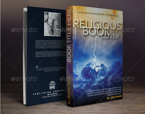 psd book cover template