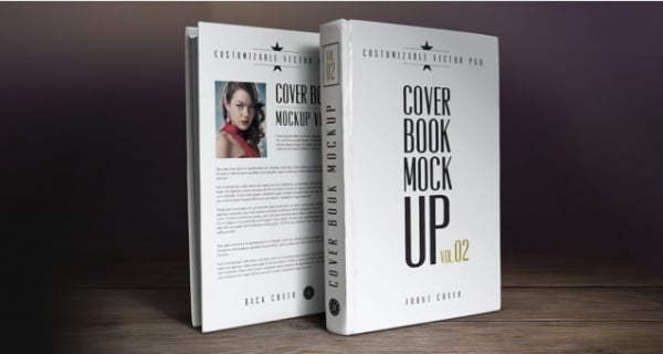 psd book cover mockup template