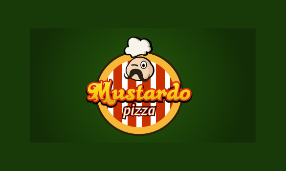 pizza logo mustardo template