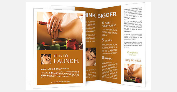 sensual massage brochure template