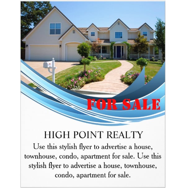 modern real estate realtor for sale flyer