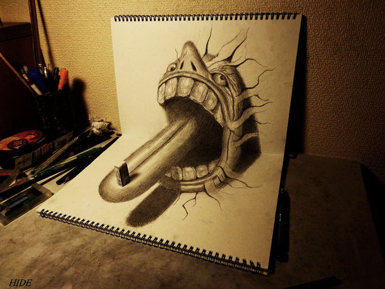 3d drawings on paper