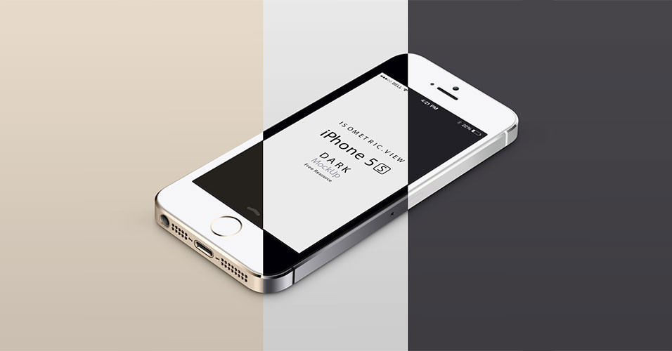 d iphone 5s mockup