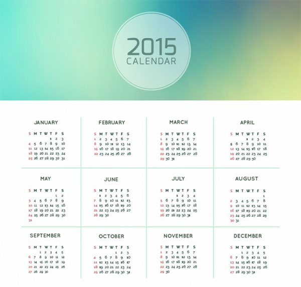 abstract 2015 calendar