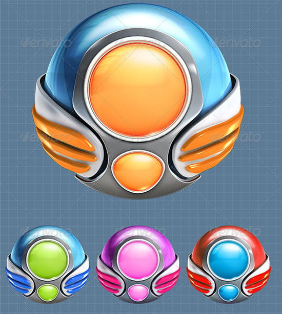 abstract 3d metal spheres