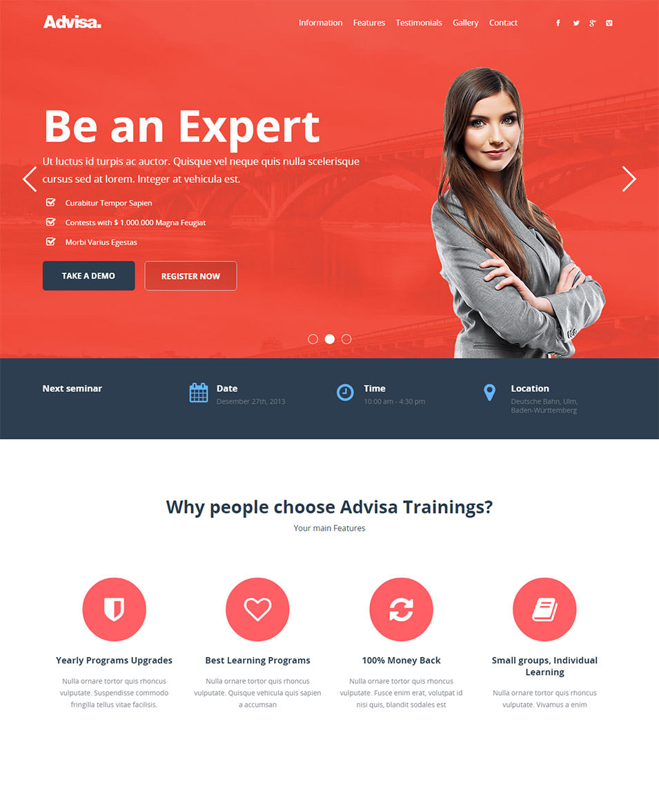 25 Premium Corporate Landing Page Templates for Download Free