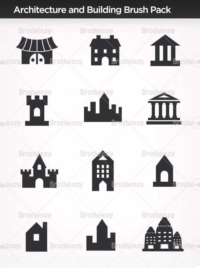 architecture and building brush pack