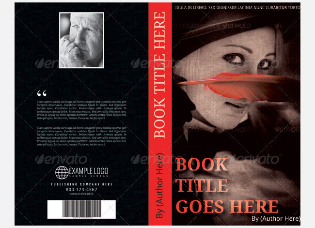 book cover page design template psd