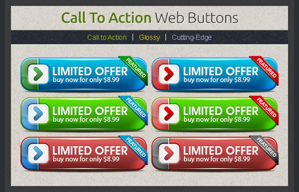 call to action web buttons