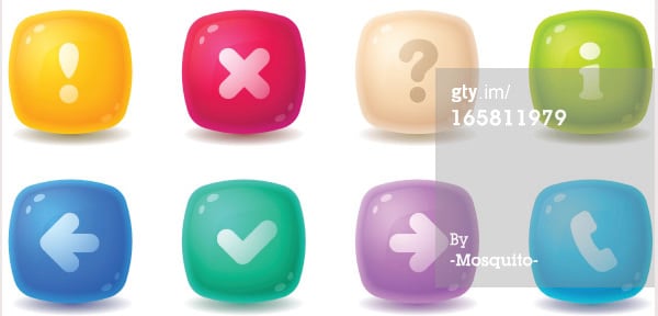 candy web buttons