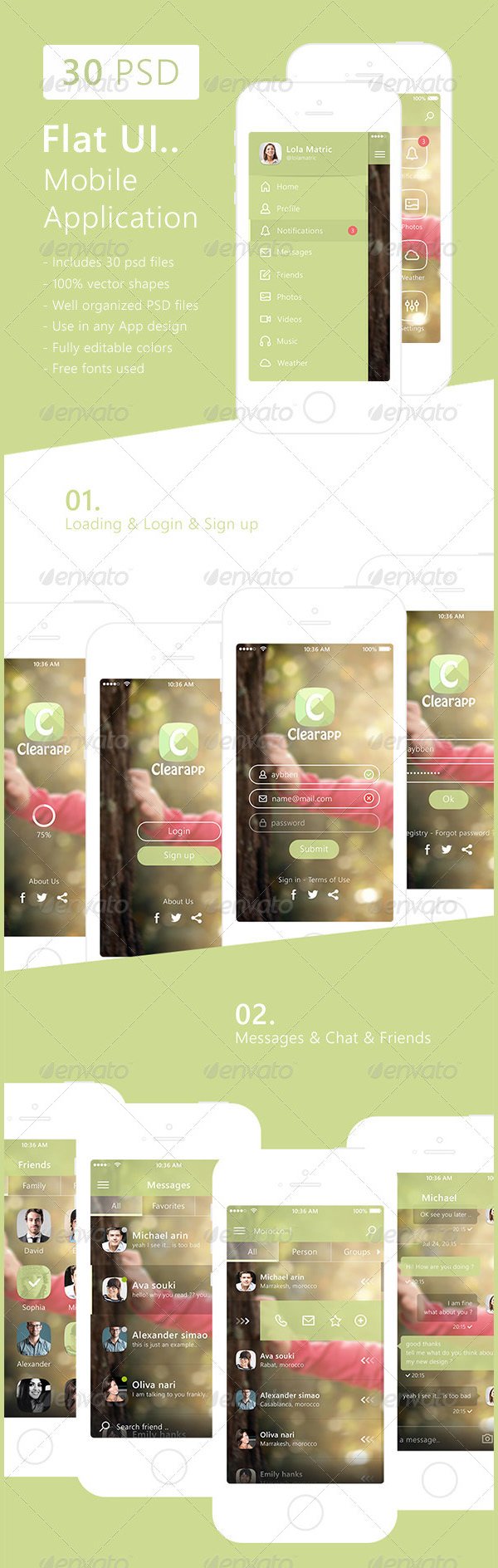 clearapp app ui design