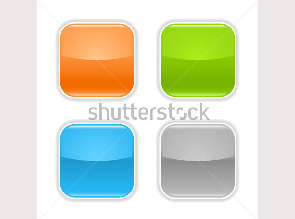 colored glossy blank web button