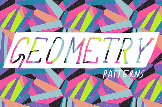 colorful geometric pattern set