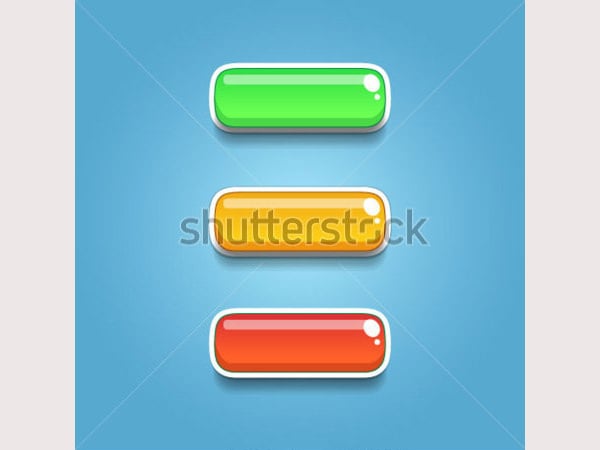 colorful glossy buttons for game design and interface