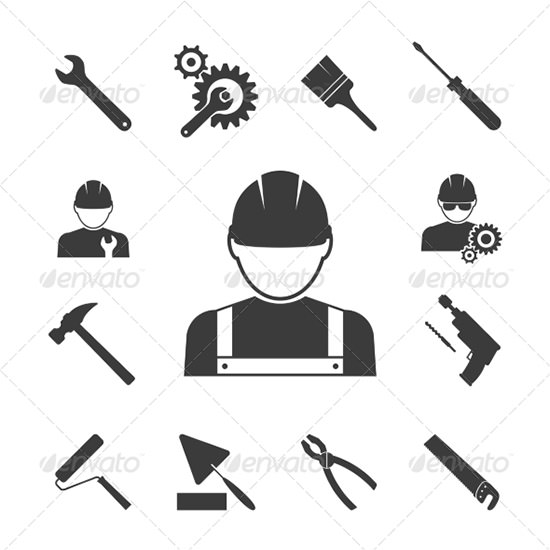 construction worker icons