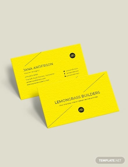 creative interior design business card