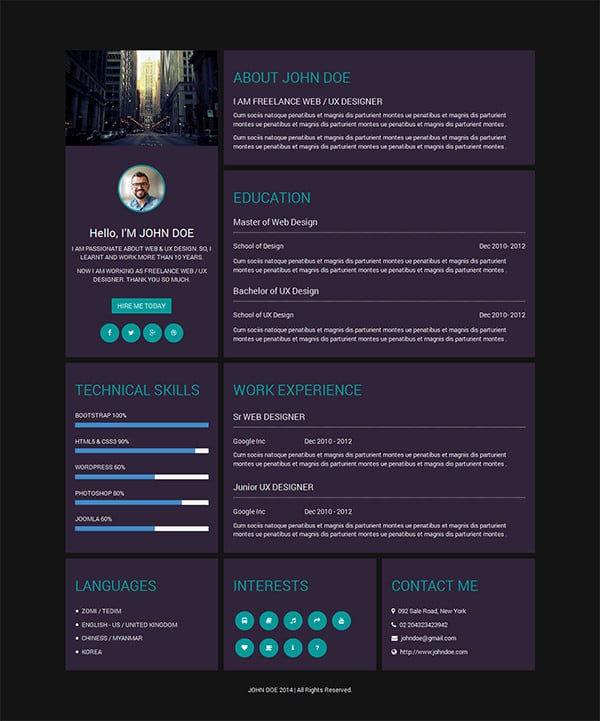 creative resume template 81 free samples examples