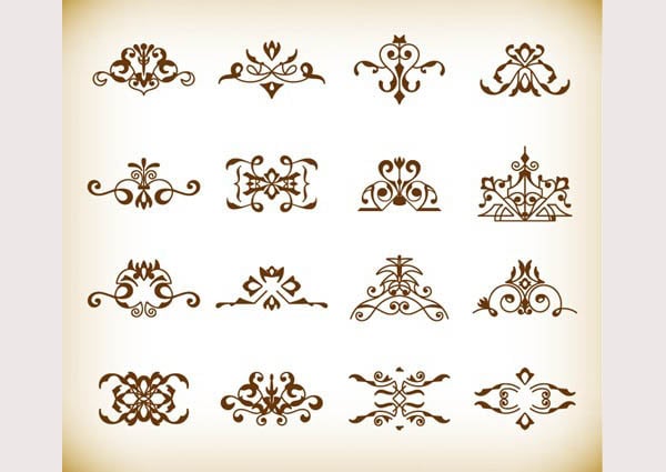 decorative design elements vector set