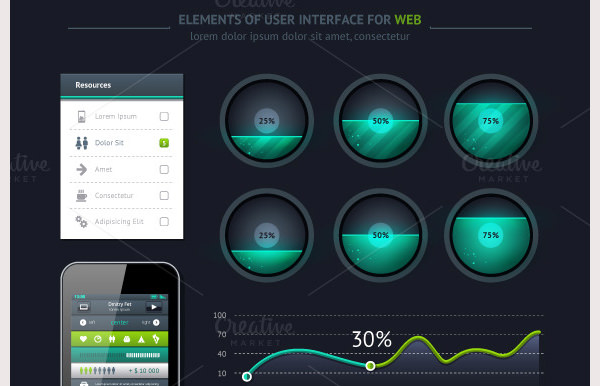 elements of user interface for web