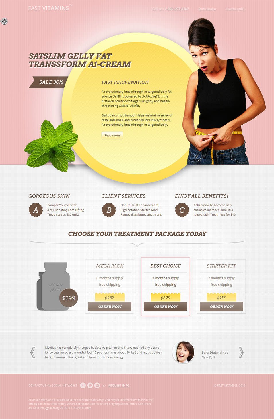fast e vitamins weight loss landing page