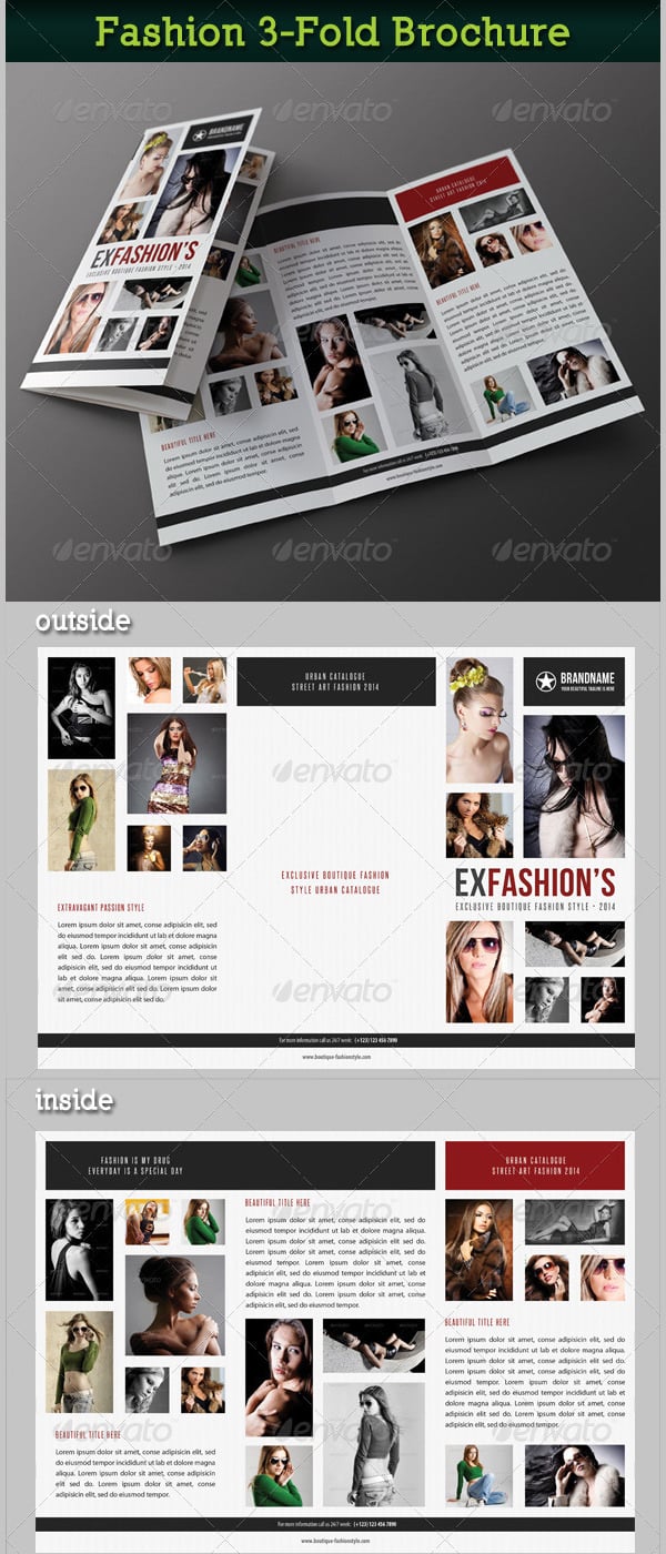 fashion 3 fold brochure